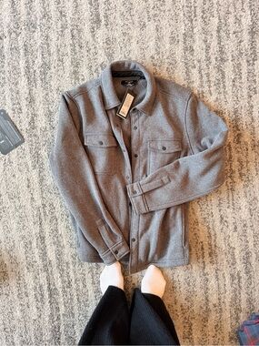 Rhone Dark Grey Fleece Schacket Size Medium Men’s
